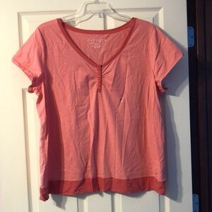 NWT Cacique Sleepwear Short Sleeve Rose Tee 22/24